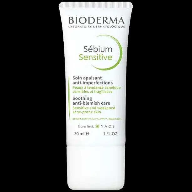 Bioderma Sébium Sensitive łagodzący krem wspomagający leczenie skóry trądzikowej, 30 ml