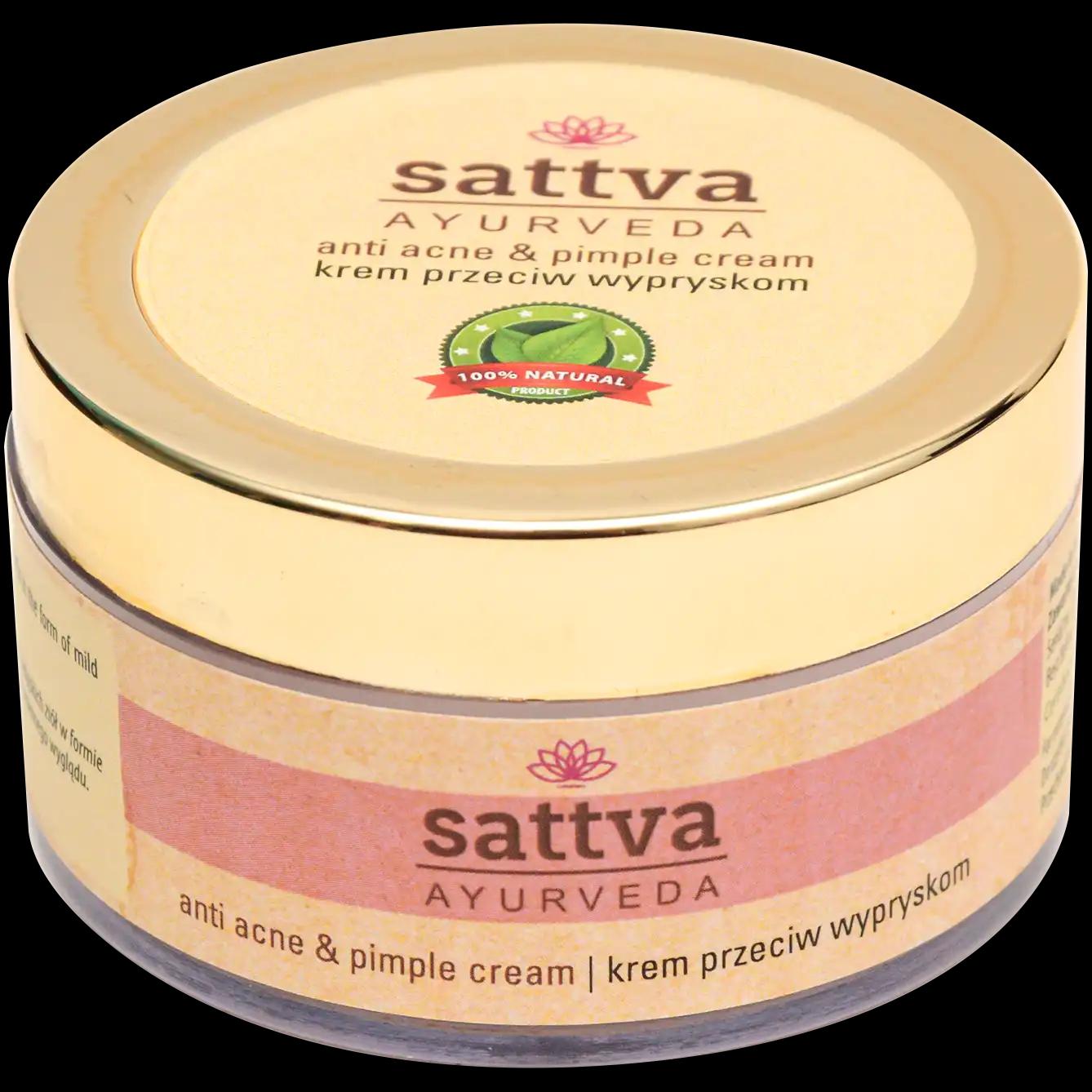 Sattva Ayurveda ziołowy krem przeciw wypryskom do twarzy, 50 g