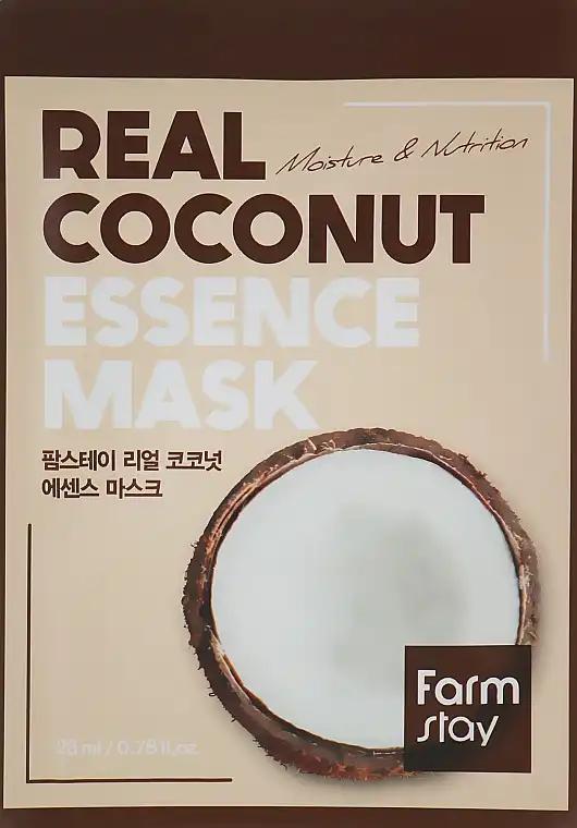 FarmStay Тканинна маска для обличчя з екстрактом кокоса, Real Coconut Essence Mask