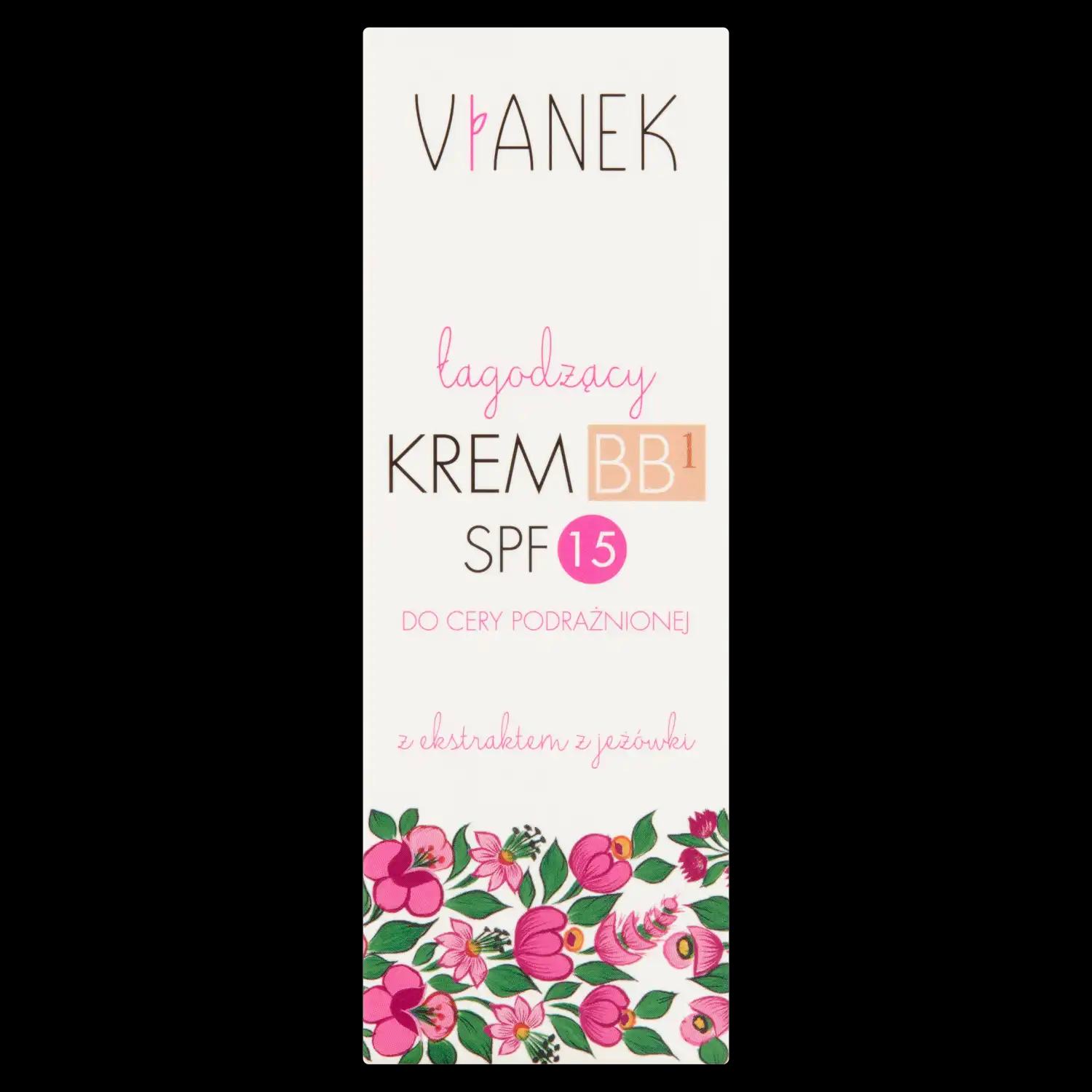 Vianek łagodzący lekki krem BB do twarzy SPF15, 50 ml