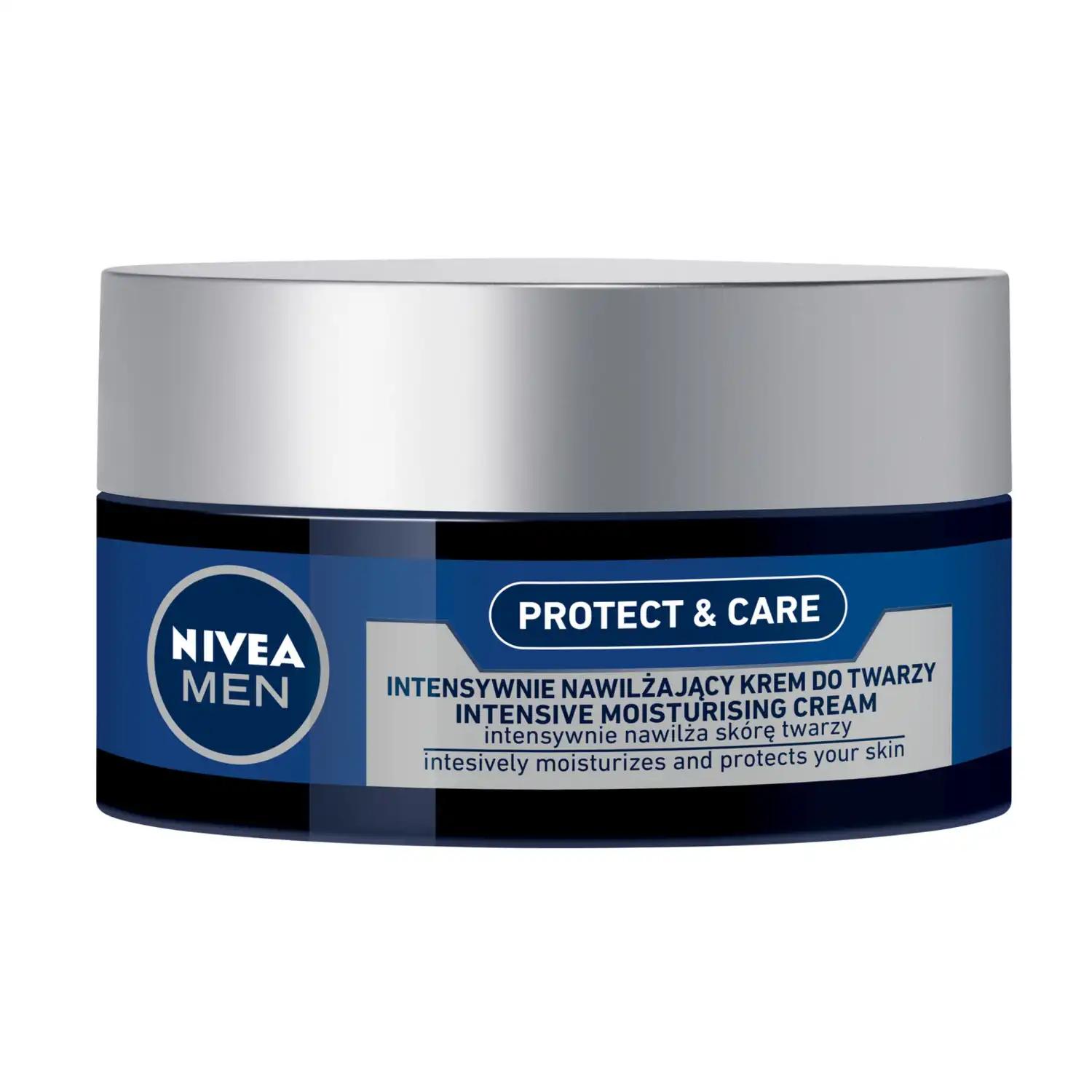 Nivea Men Protect & Care intensywnie nawilżający krem do twarzy z aloesem męski, 50 ml