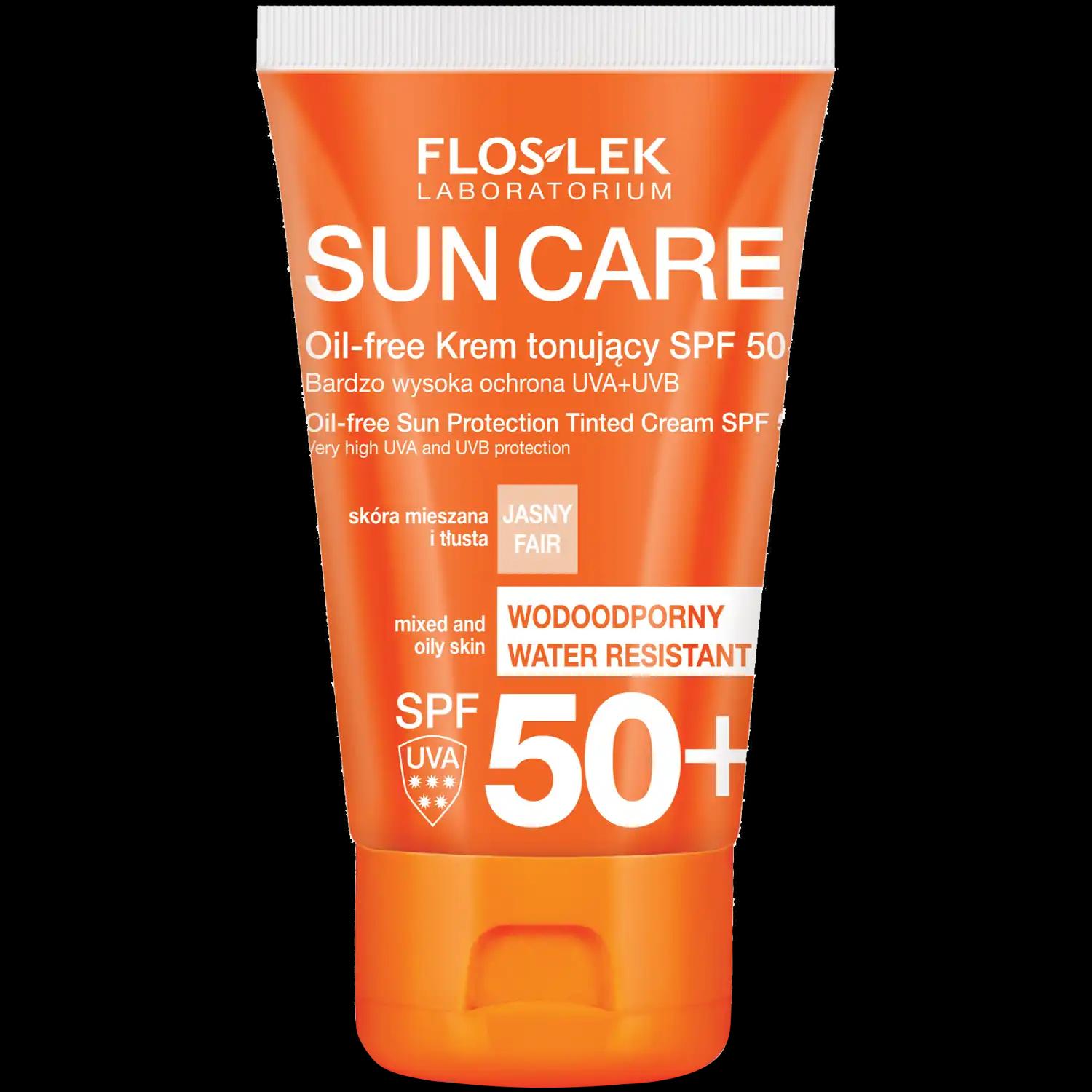 Floslek Sun krem do twarzy dla cery tłustej i mieszanej SPF50+, 50 ml