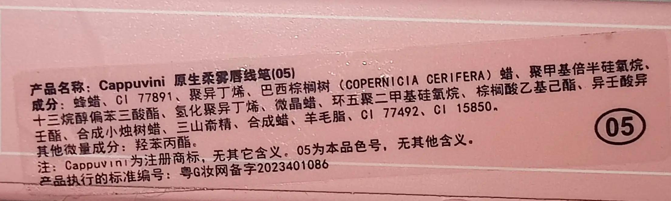 Cappuvini Гелевий олівець для губ у відтінку 05, 0.5g