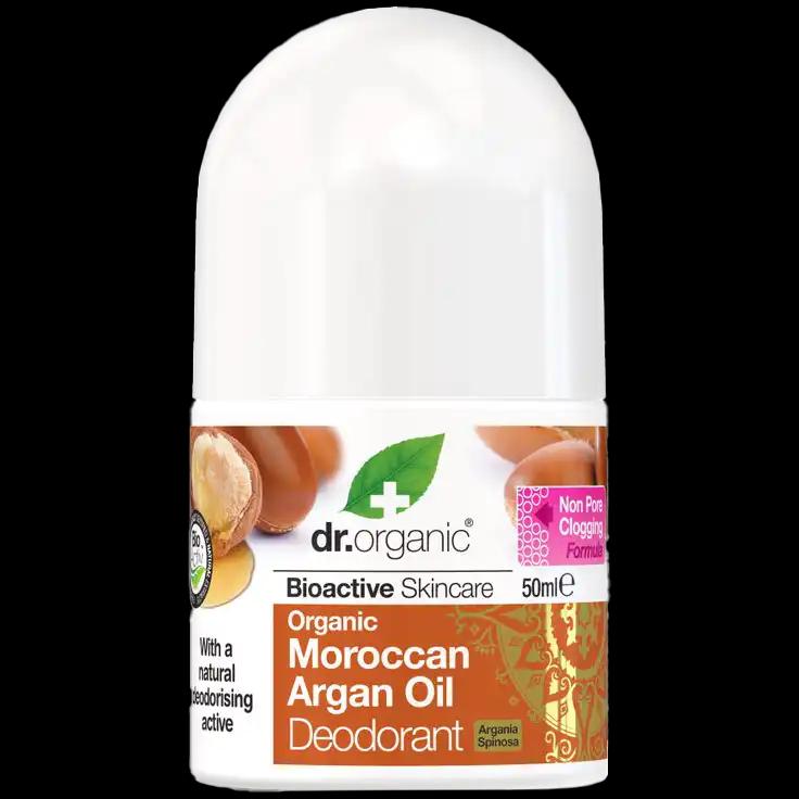 Dr. Organic dezodorant roll-on z organicznym marokańskim olejem arganowym, 50 ml