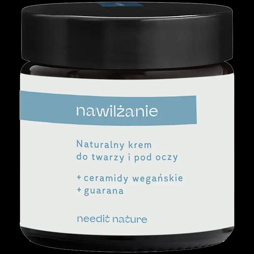 Needit Nature nawilżający krem naturalny do twarzy i pod oczy, 60 ml