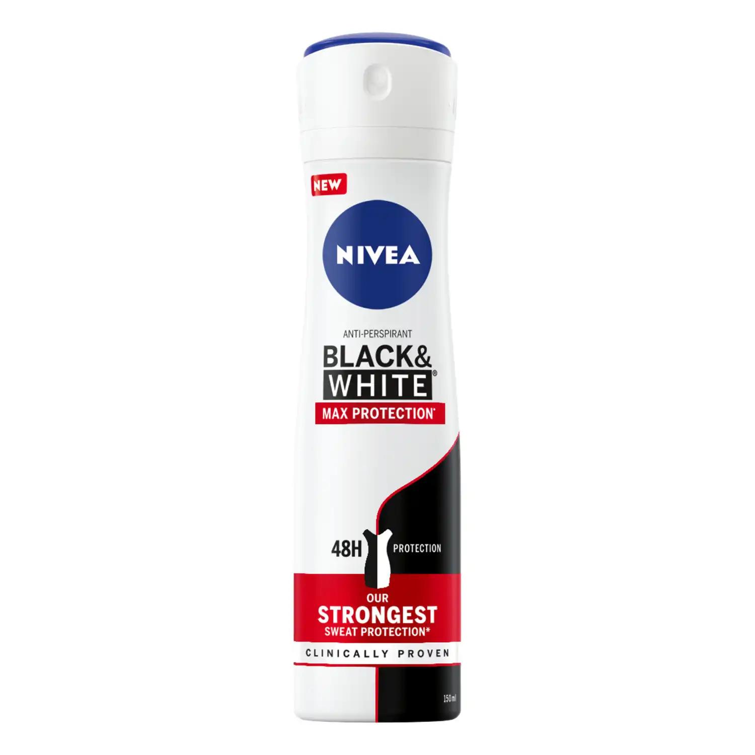 Nivea Black&White Max Protection antyperspirant w sprayu damski, 50 ml