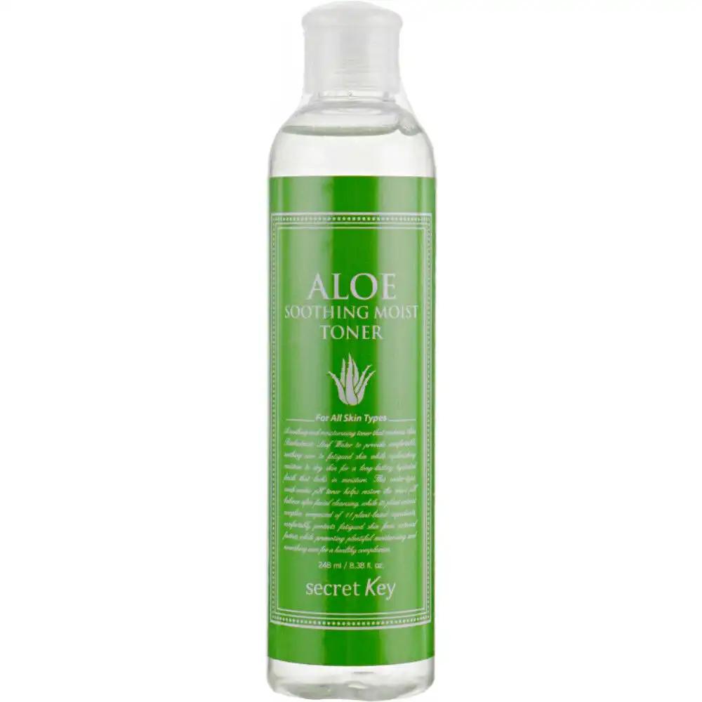 Secret Key Aloe kojąco-nawilżający tonik do twarzy, 248 ml