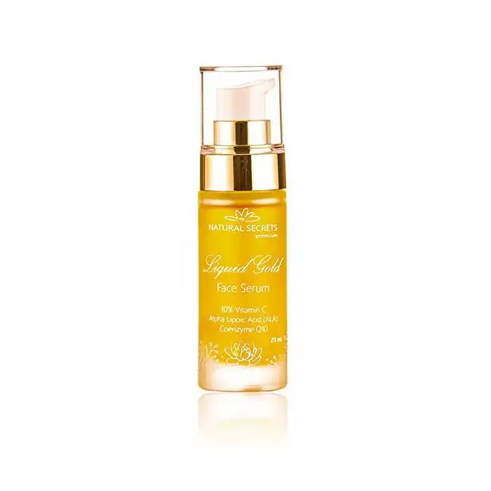 Natural Secrets Liquid Gold rewitalizujące serum do twarzy, 20 ml