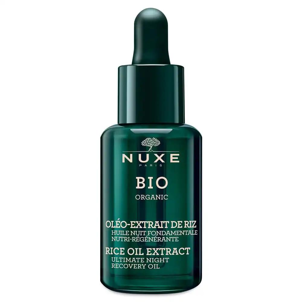 Nuxe Bio Organic regenerujące serum do twarzy na noc z ekstraktem z oleju ryżowego, 30 ml