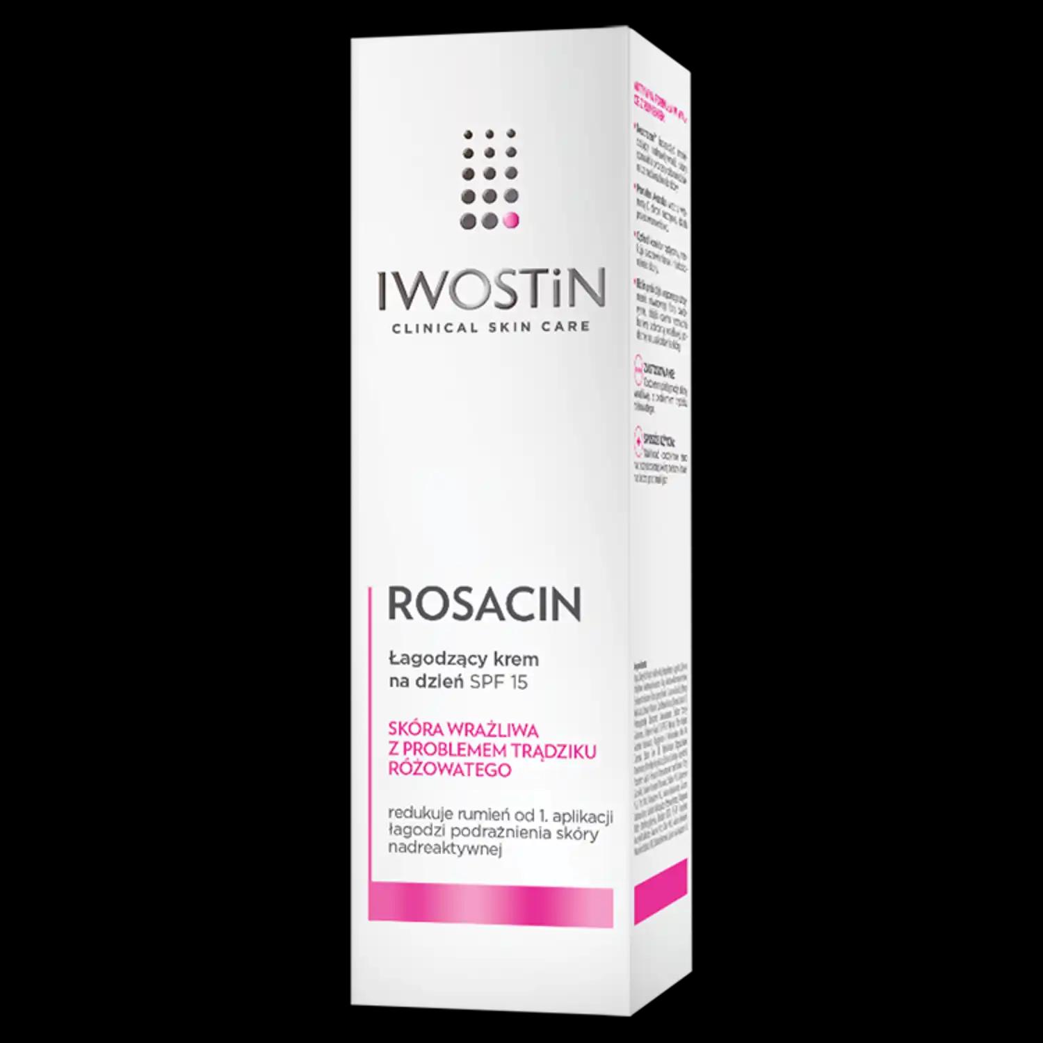 Iwostin Rosacin łagodzący krem do twarzy na dzień SPF15, 40 ml