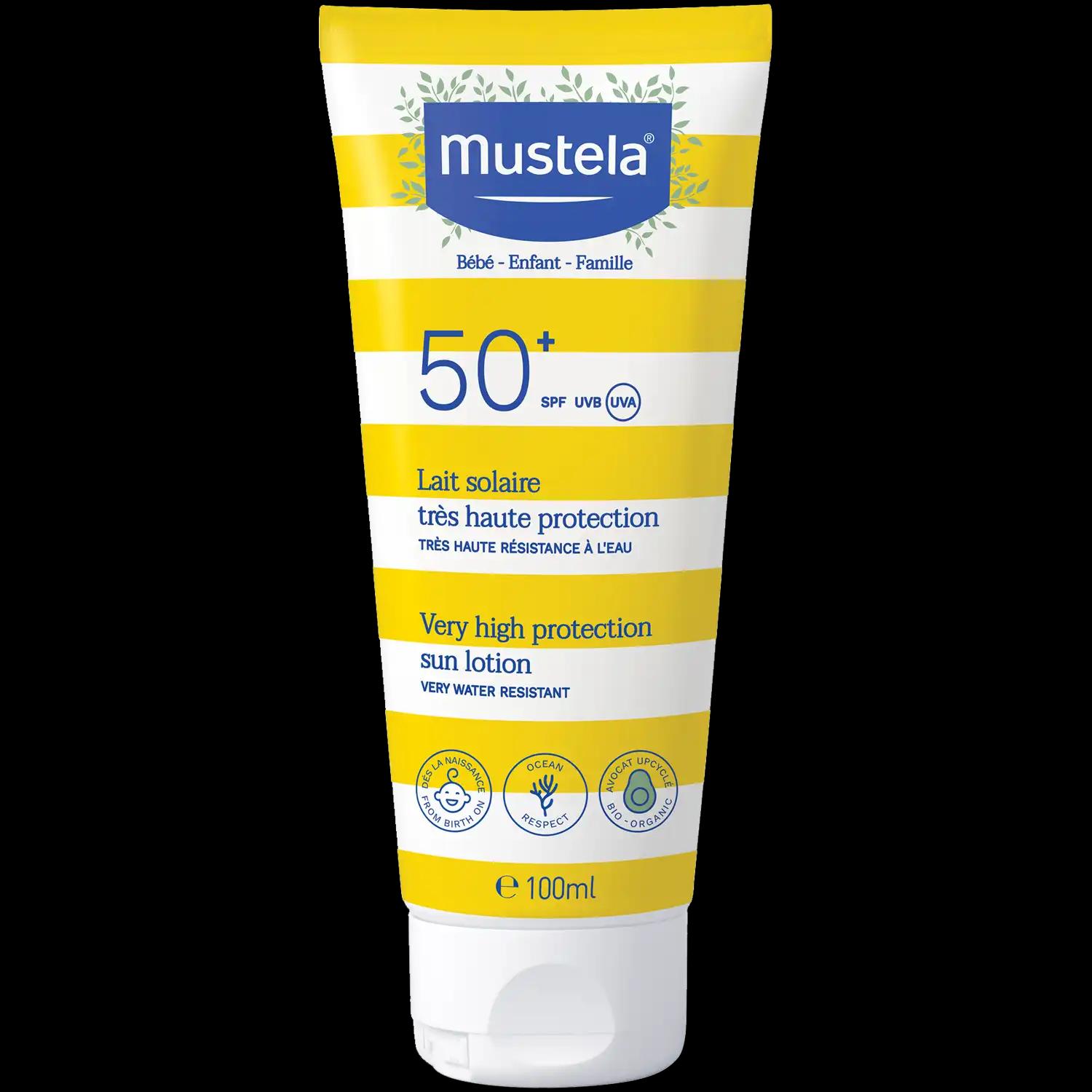 Mustela Lait Solaire ochronne mleczko z SPF50+ do twarzy i ciała, 100 ml