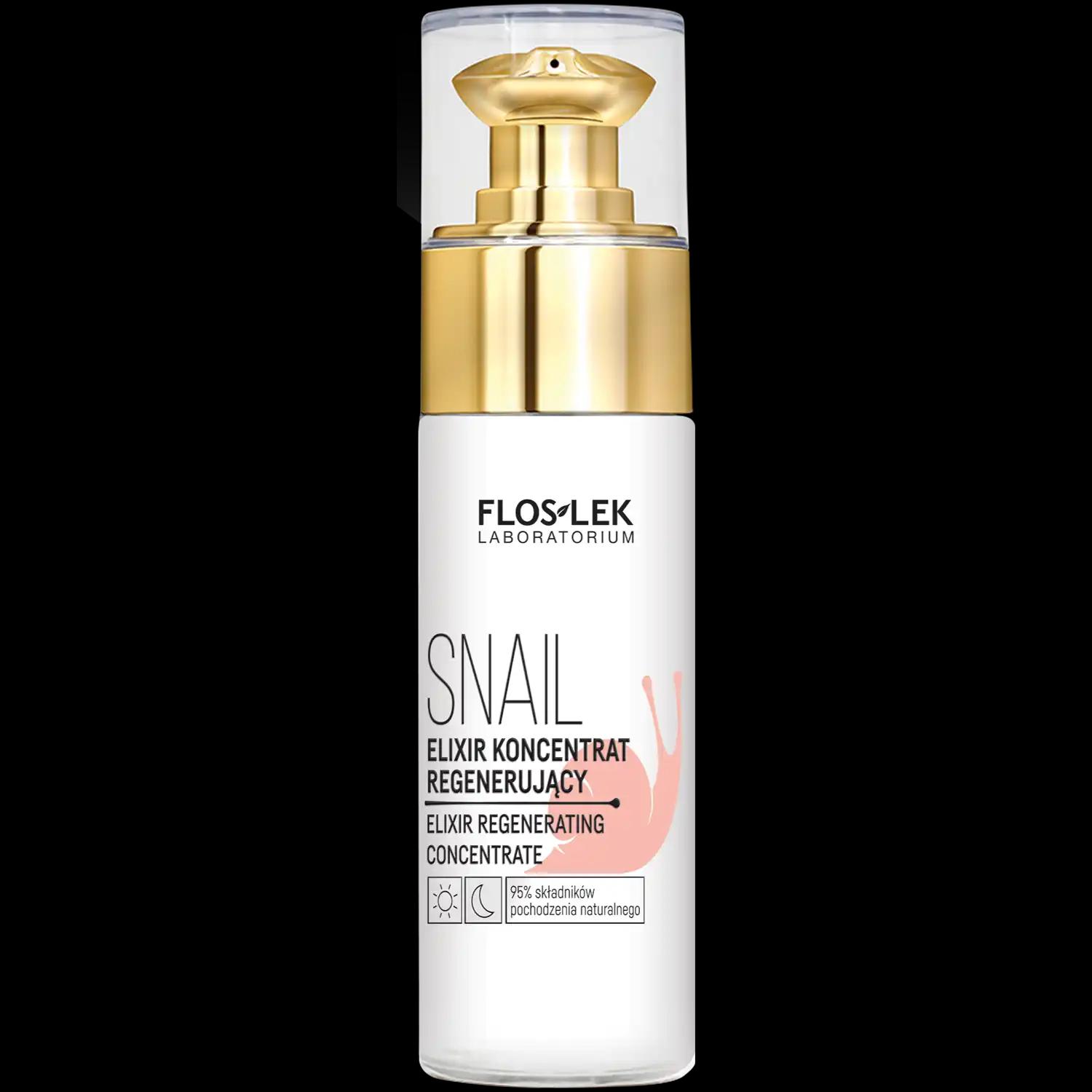 Floslek Snail regenerujące serum-eliksir do twarzy, 30 ml