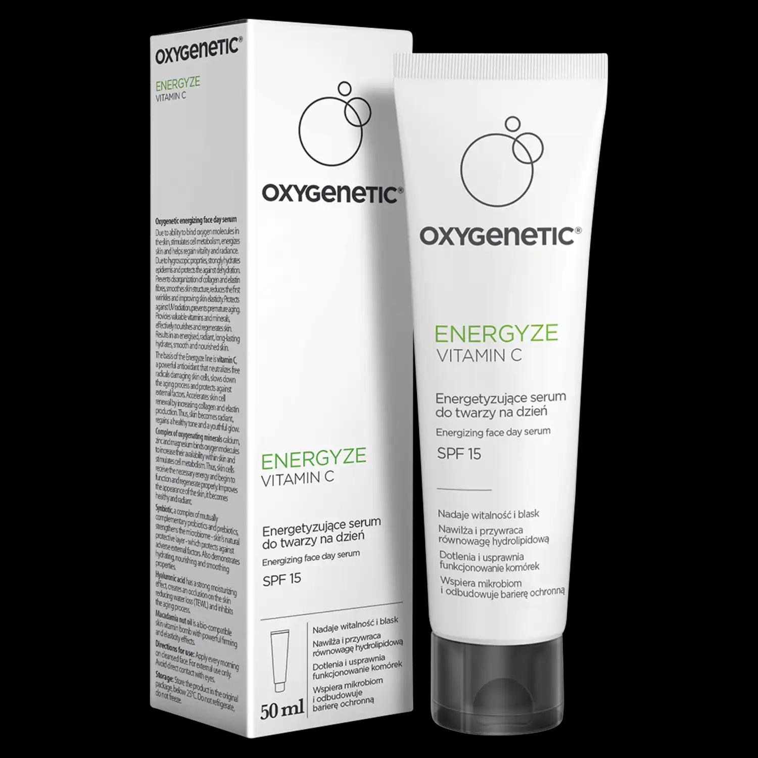 Oxygenetic Energyze Vitamin C energetyzujące serum do twarzy na dzień, 50 ml