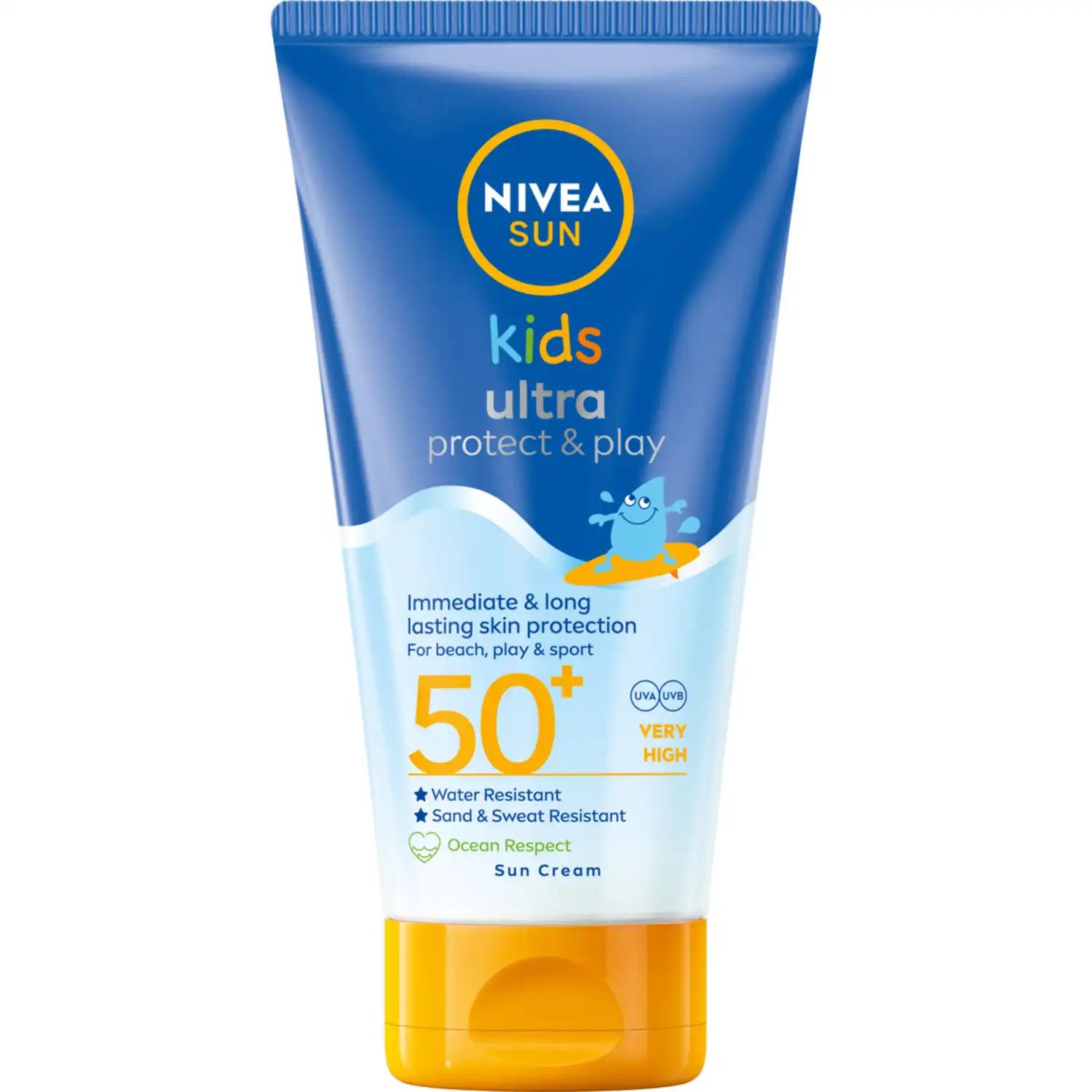 Nivea Kids Swim&play wodoodporny balsam do opalania dla dzieci SPF50+, 150 ml