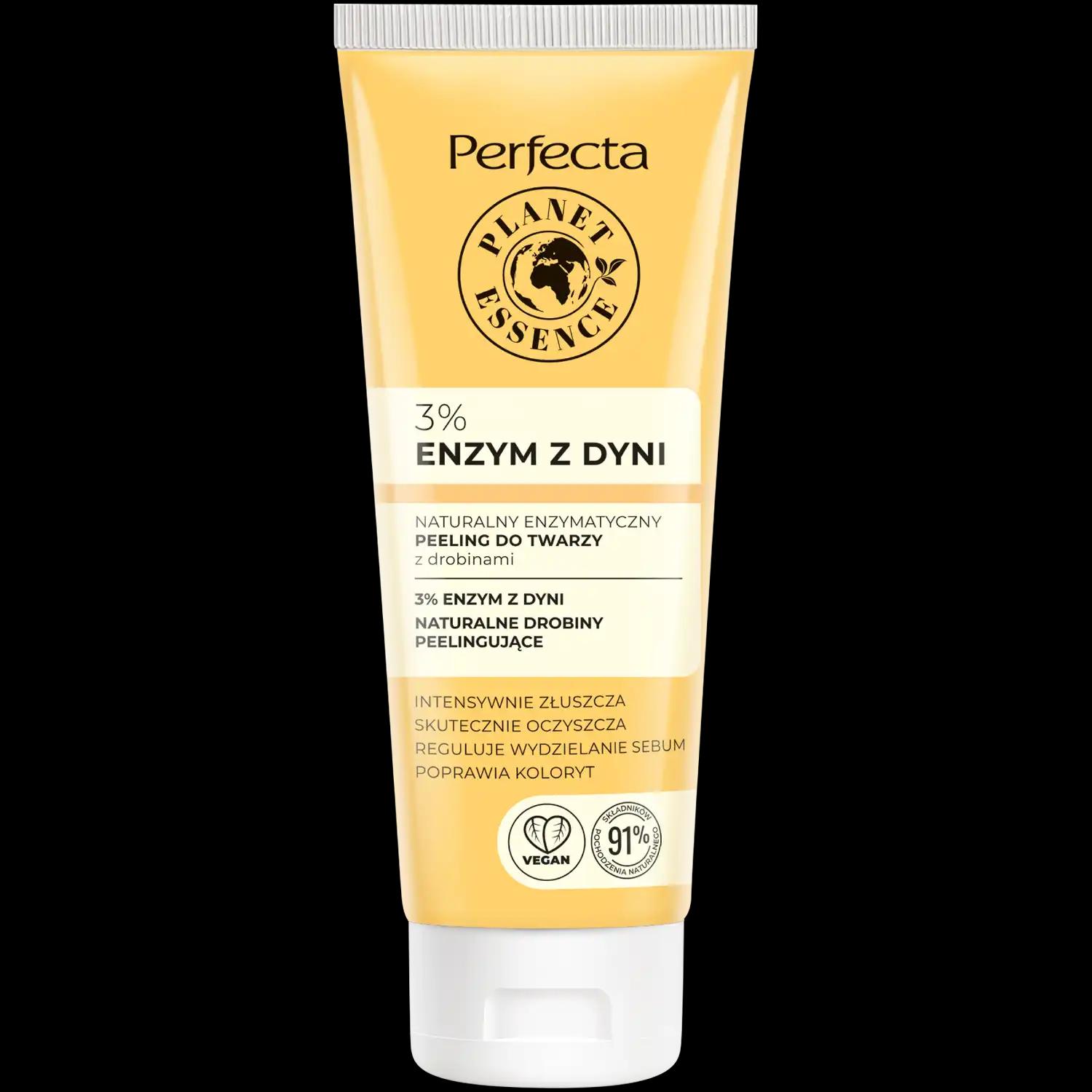 Perfecta Planet Essence naturalny enzymatyczny peeling do twarzy z 3% enzymem z dyni, 75 ml