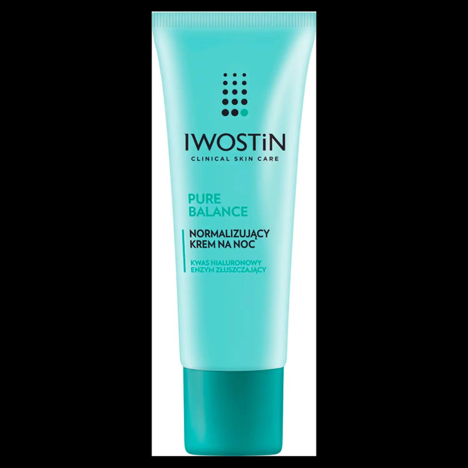 Iwostin Pure Balance normalizujący krem do twarzy na noc, 50 ml