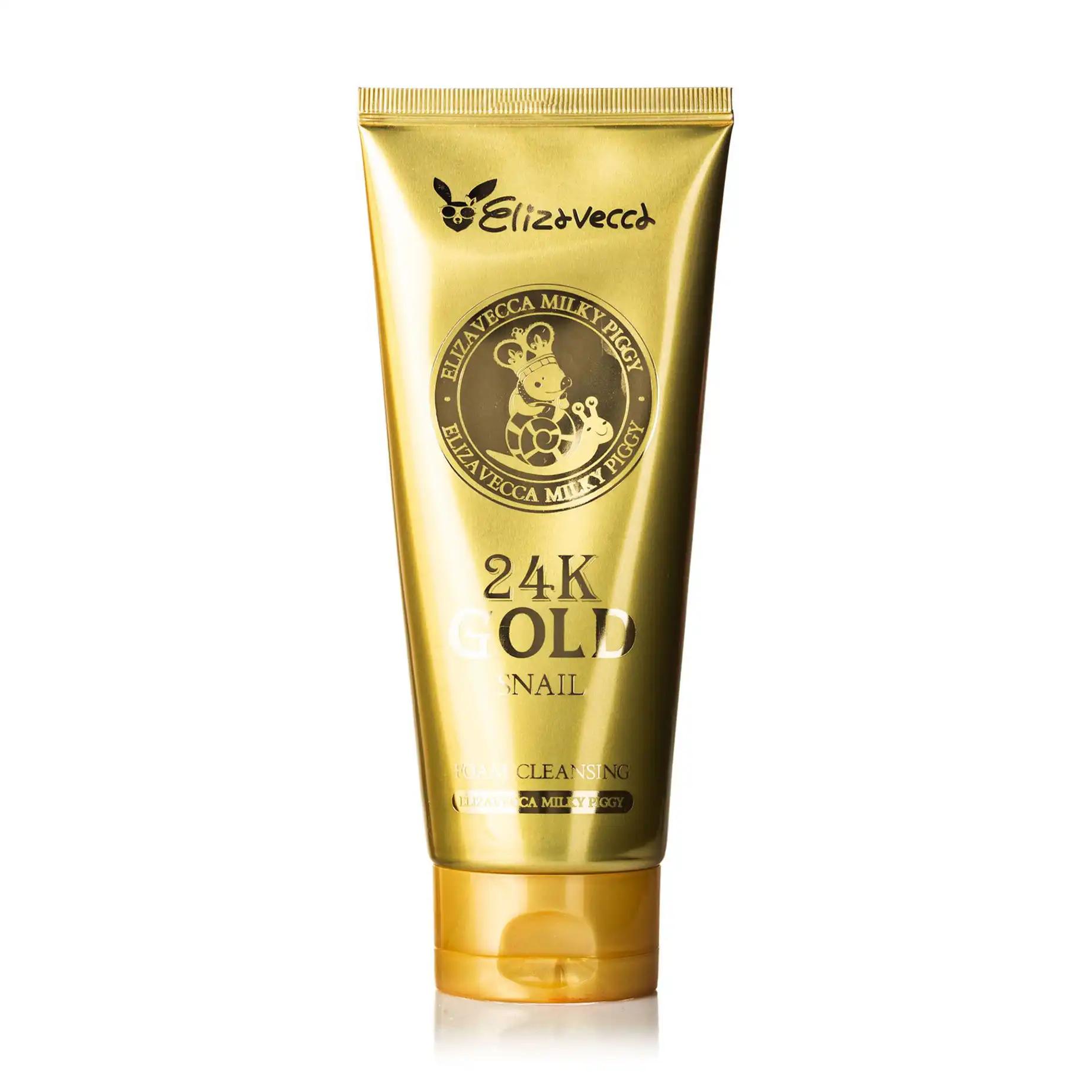 Elizavecca Очищуюча пінка для вмивання з муцином равлика і 24К золотом 24k gold snail Cleansing Foam, 180мл