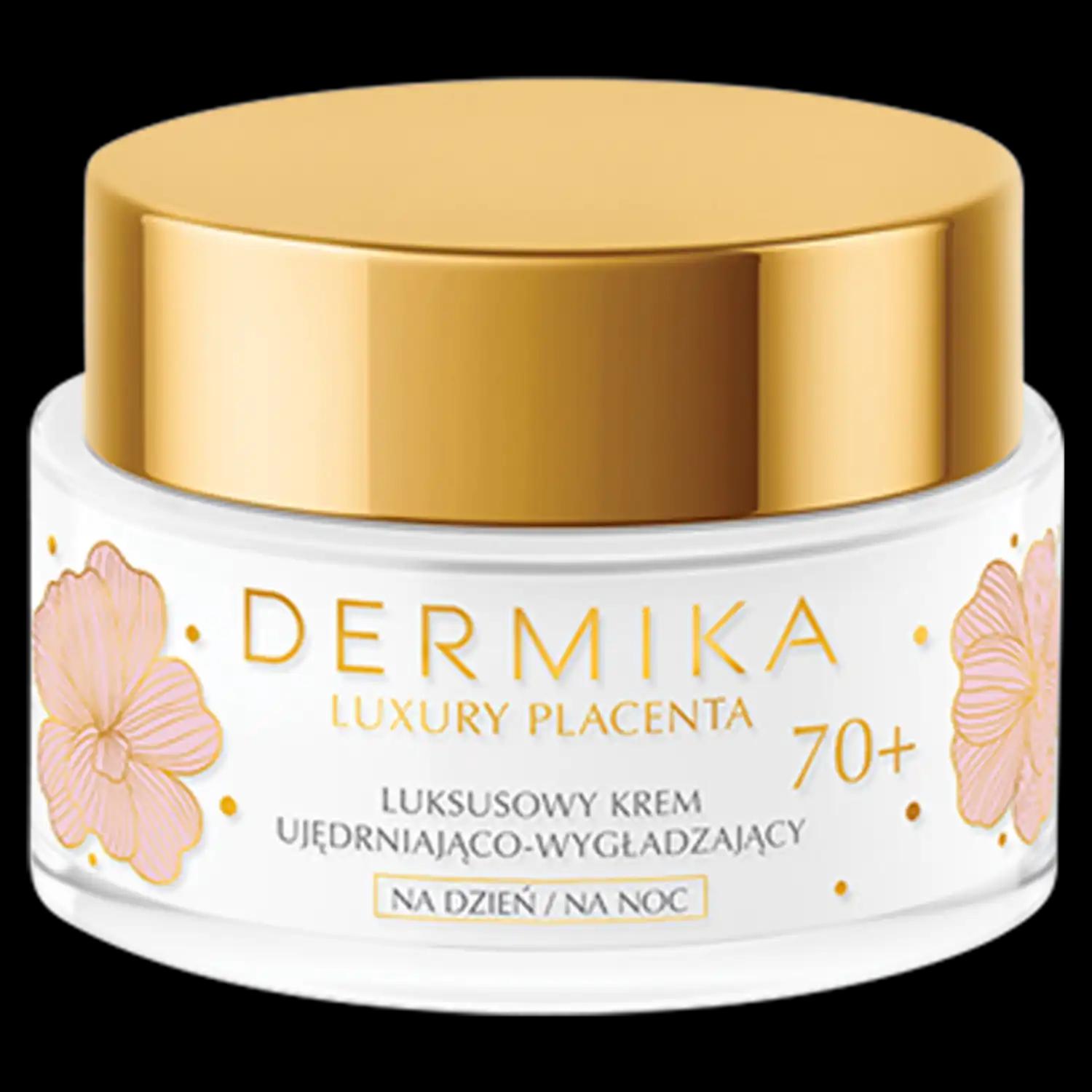 Dermika Luxury Placenta wygładzający krem do twarzy 70+, 50 ml