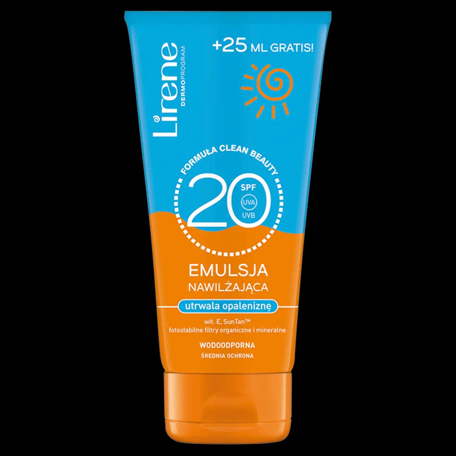 Lirene emulsja nawilżająca do ciała z SPF20, 175 ml