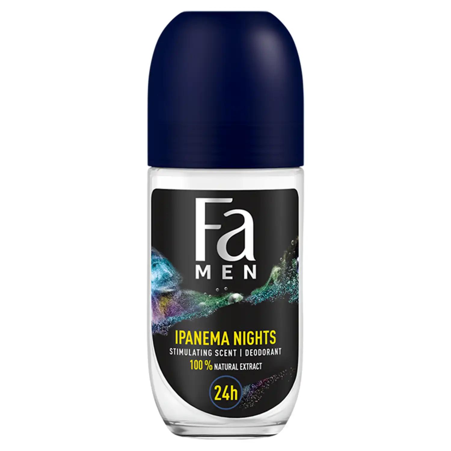 Fa Cosmetics Men Ipanema Nights 24H dezodorant męski w kulce, 50 ml