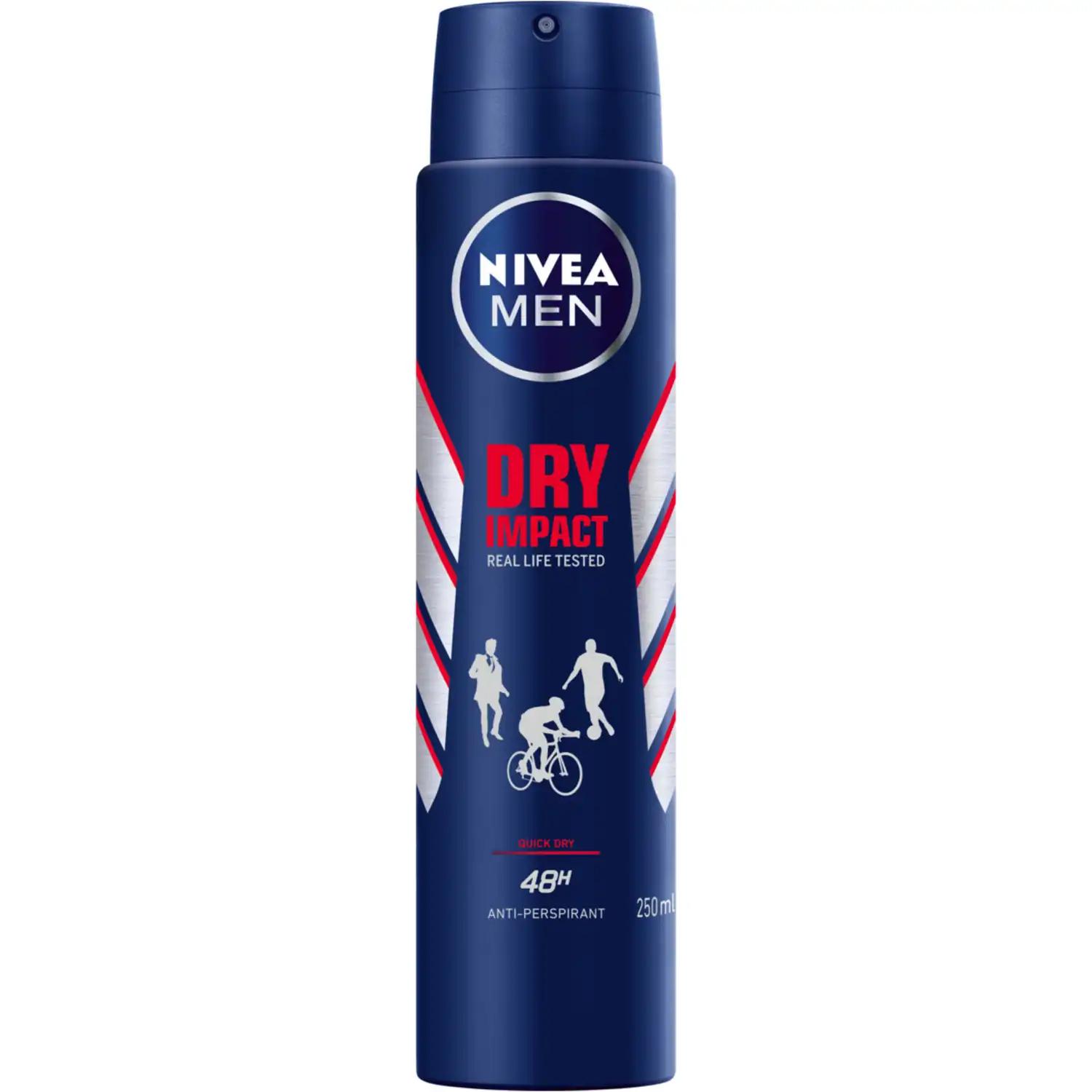 Nivea Men Dry Impact antyperspirant męski w sprayu, 250 ml