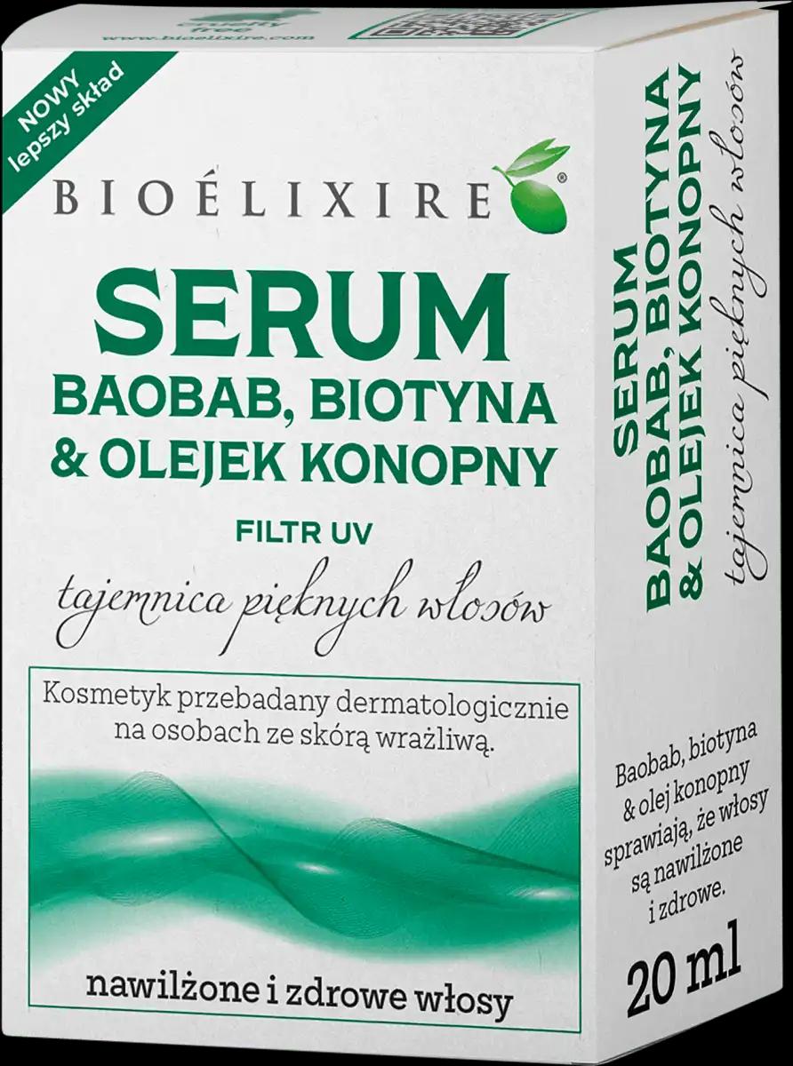 Bioelixire Bioelixire serum do włosów Olejek konopny & baobab, 20 ml