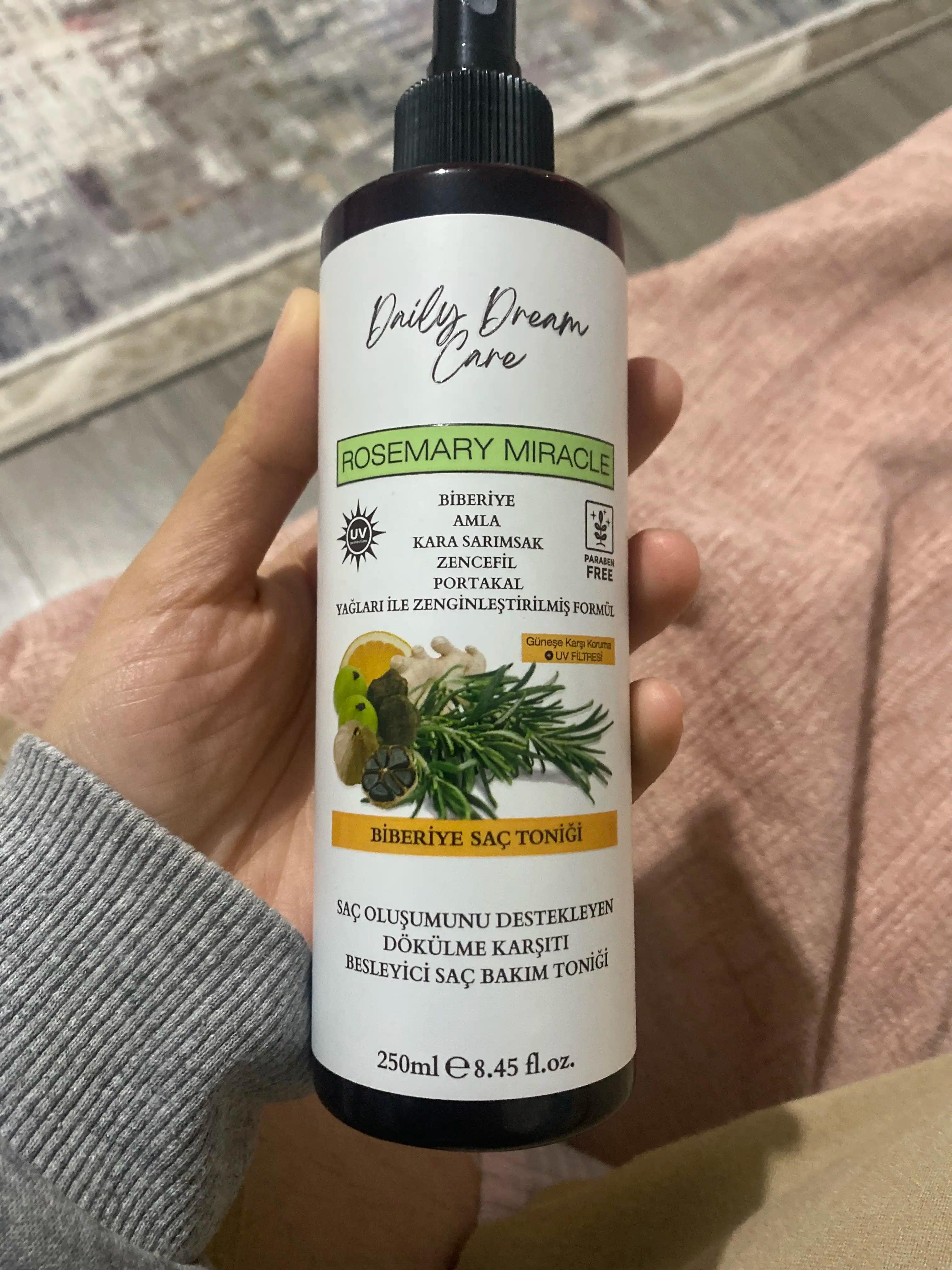 Daily Dream Care Rosemary Miracle + Amla + Black Garlic + Gember + Sinaasappel Olieën Gebasseerde Haartonic - Provitamin B5 met Rozemarijn & Amla Olie Voor Snelle Haargroei - Tegen Haarverlies