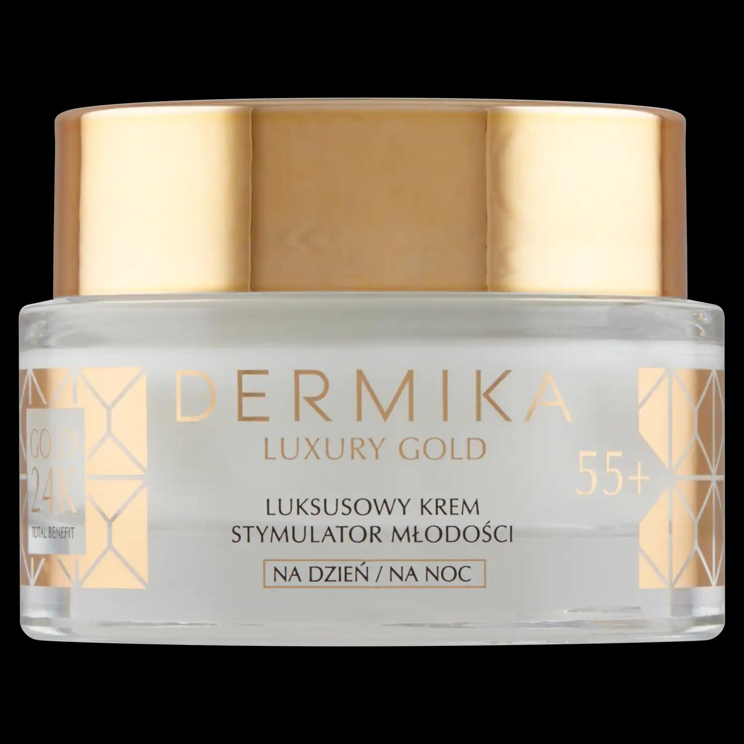 Dermika Gold 24k krem do twarzy stymulator młodości 55+, 50 ml