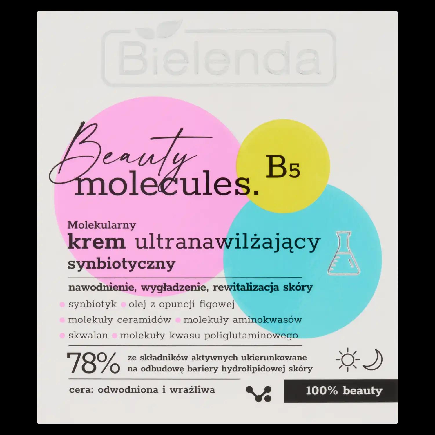 Bielenda Beauty Molecules B5 molekularny synbiotyczny krem ultranawilżający, 50 ml