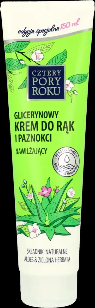 CZTERY PORY ROKU krem do rąk, glicerynowy, nawilżający, Aloes & Zielona Herbata