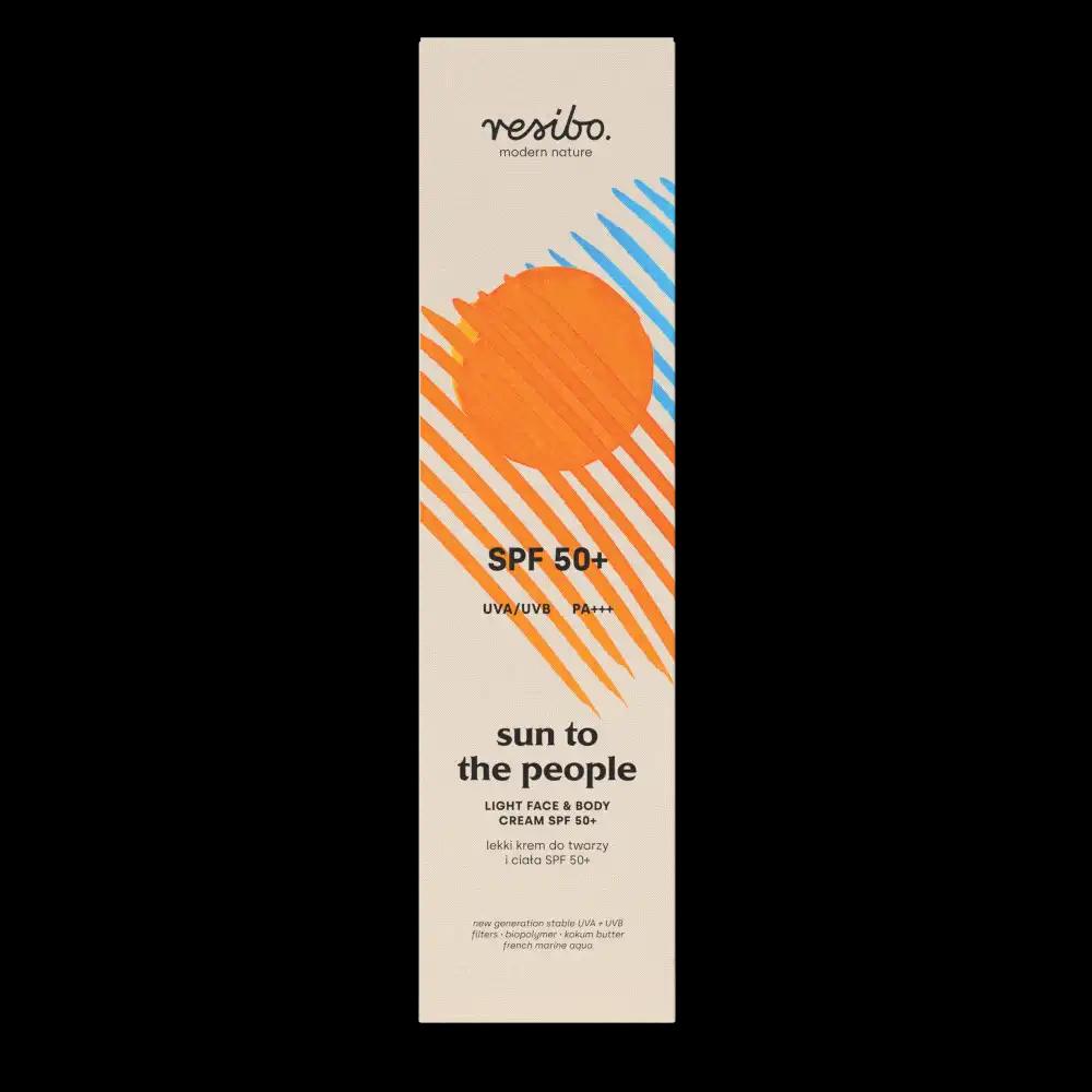 Resibo Sun To The People lekki krem do twarzy i ciała SPF50, 50 ml