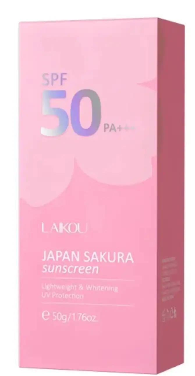 Laikou LAIKAU Japan Sakura Сонцезахисний крем SPF50 PA+++ 50g