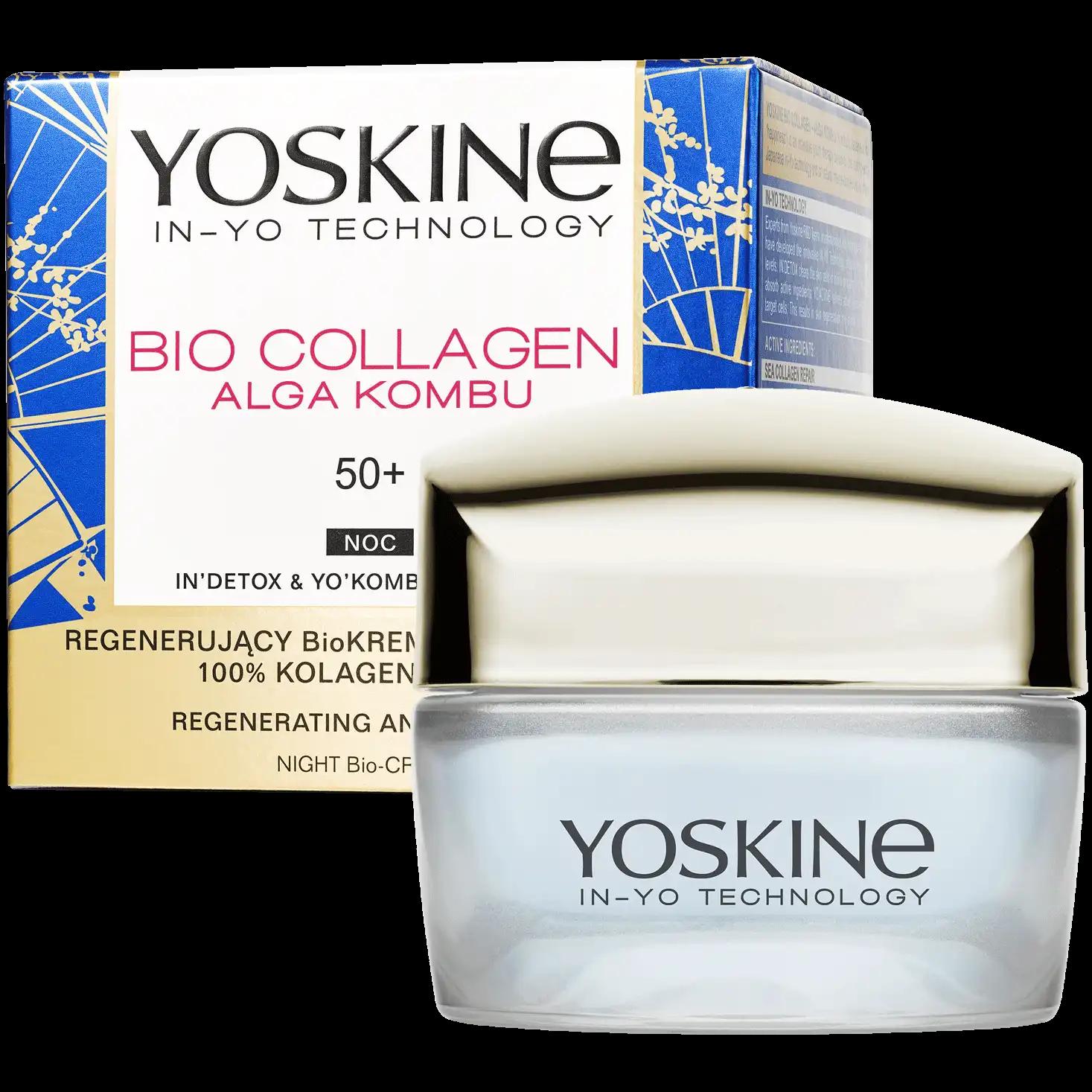 Yoskine Bio Collagen krem do twarzy 50+ na noc, 50 ml