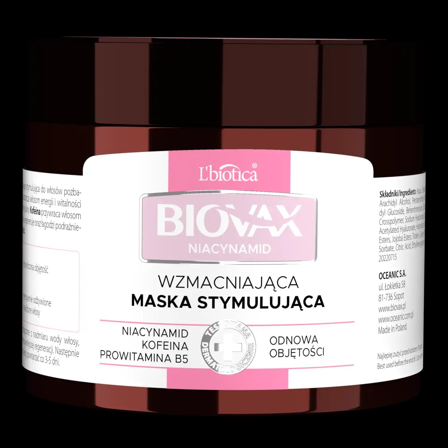 Biovax Niacynamid wzmacniająca do włosów, 250 ml