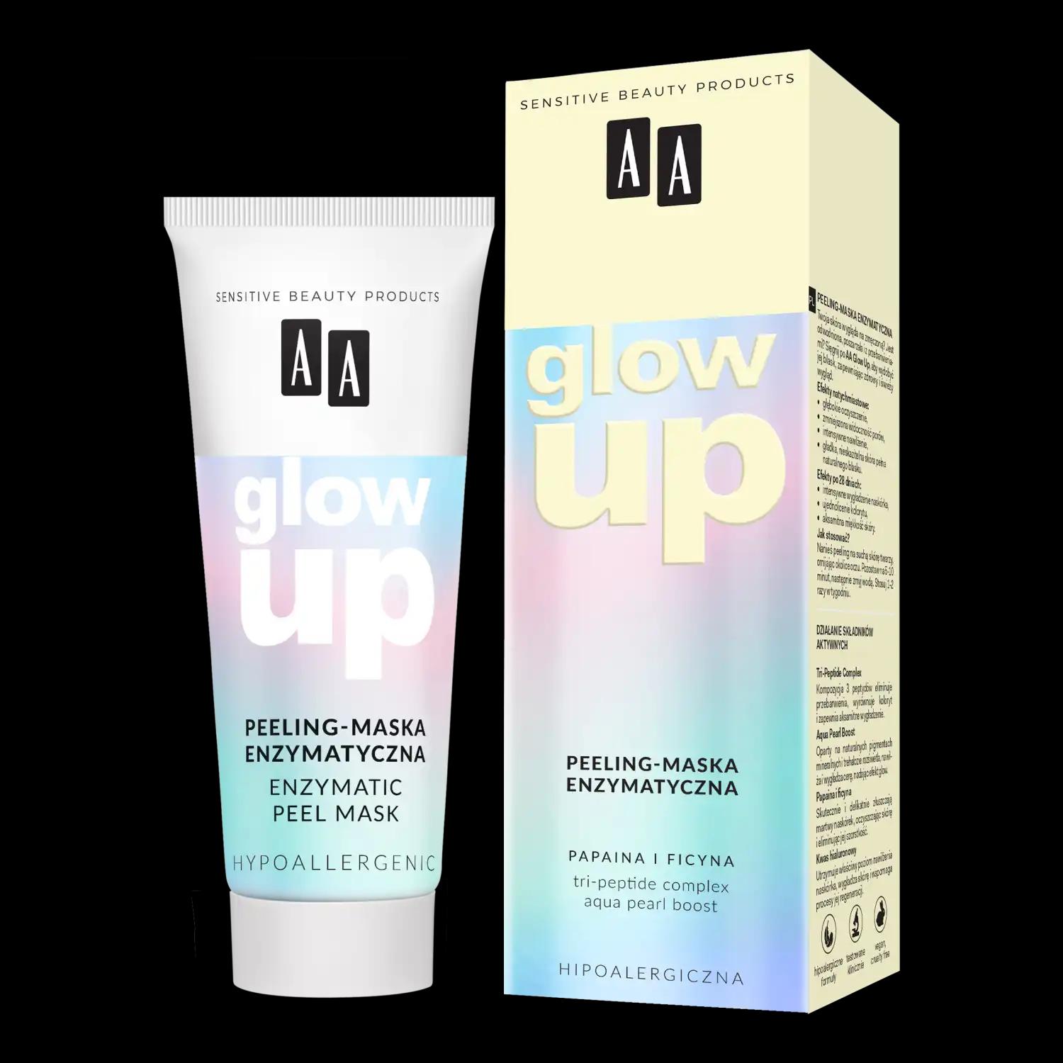 AA Glow Up enzymatyczny peeling do twarzy, 40 ml