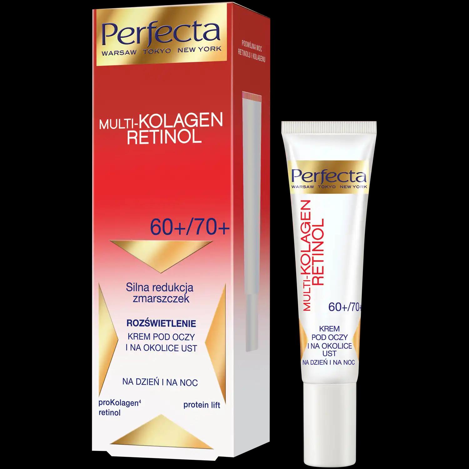 Perfecta Multikolagen Retinol multikolagenowy krem pod oczy i na okolice ust 60+/70+, 15 ml