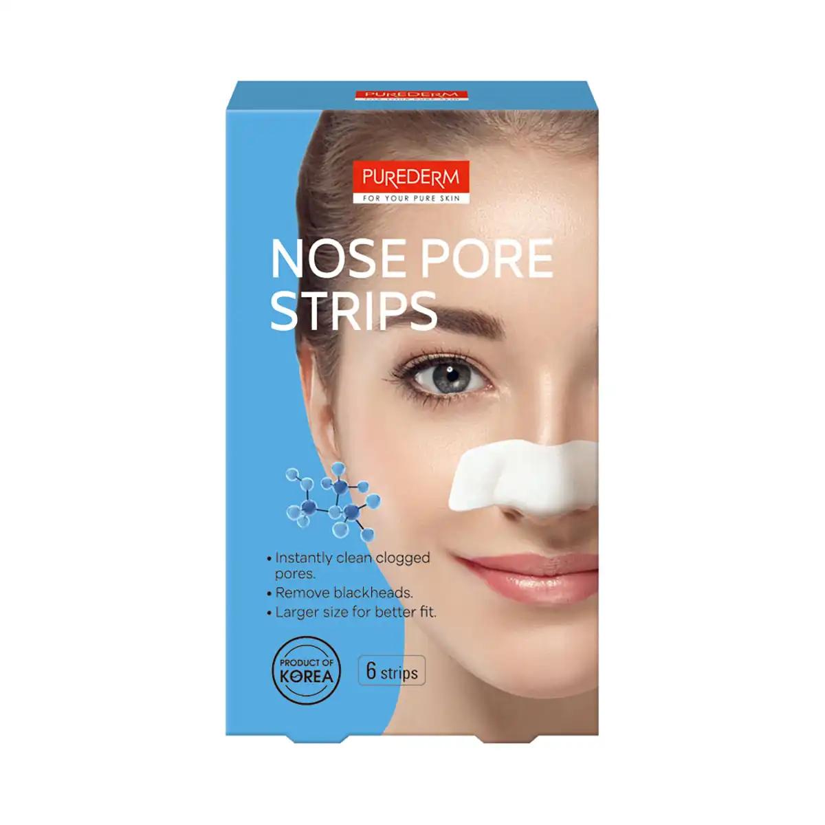 Purederm Nose Pore Strips plastry oczyszczające na nos, 6 szt./1 opak.