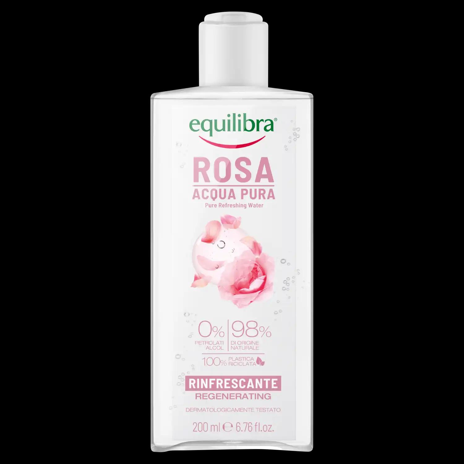 Equilibra Rosa odświeżająca woda różana do twarzy, 200 ml