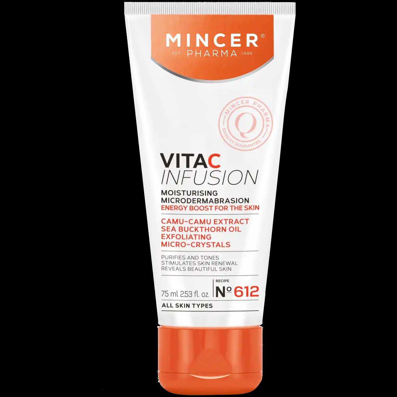 Mincer Pharma Vita C Infusion nawilżająca mikrodermabrazja do twarzy, 75 ml