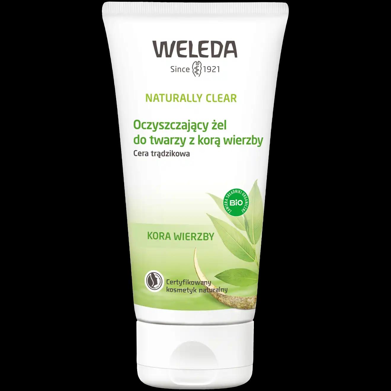 Weleda Naturally Clear oczyszczający żel do mycia twarzy z korą wierzby, 100 ml