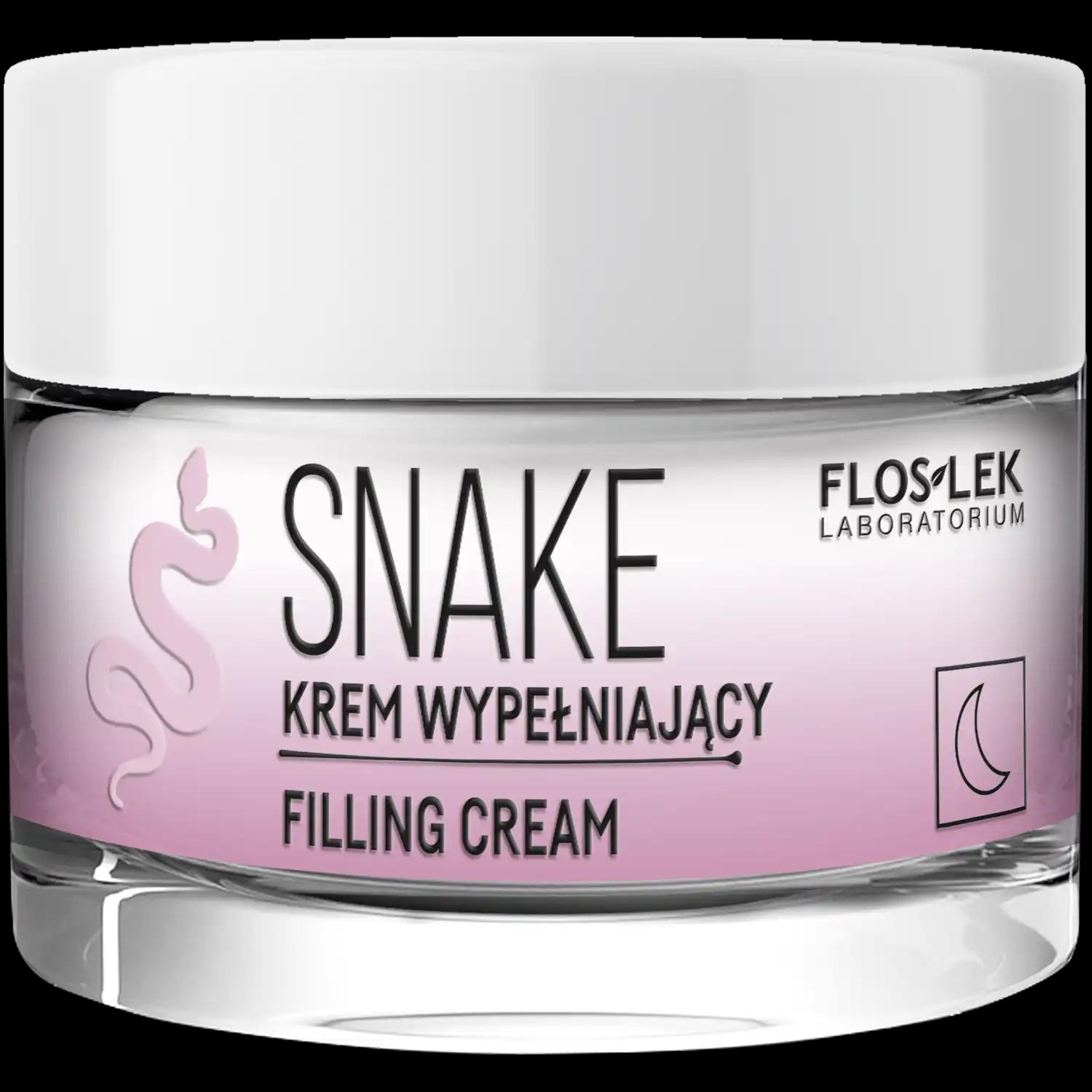 Floslek Snake wypełniający krem do twarzy na noc, 50 ml