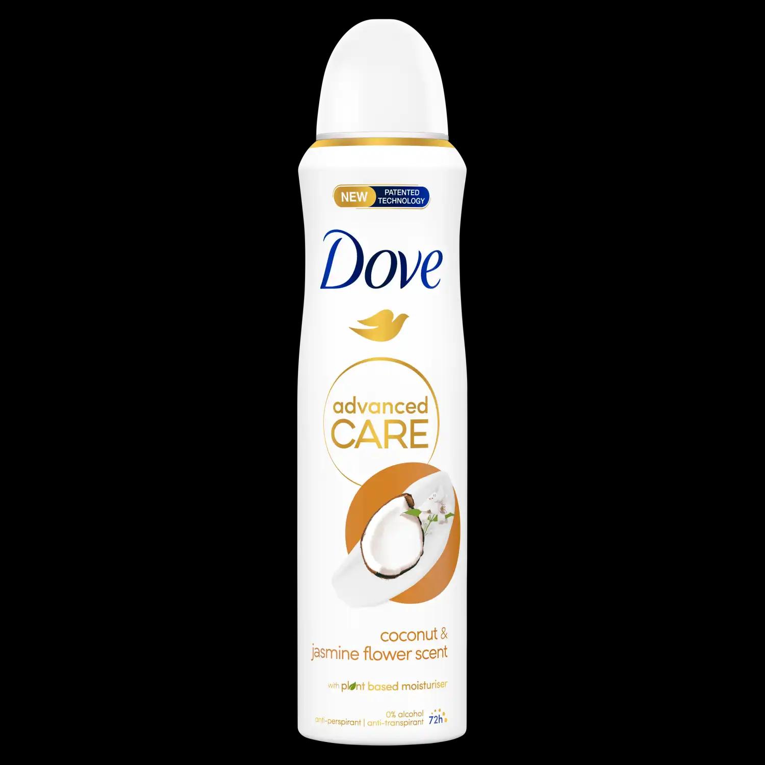 Dove Advanced Care Coconut & Jasmine Flower Scent antyperspirant w sprayu damski, 150 ml