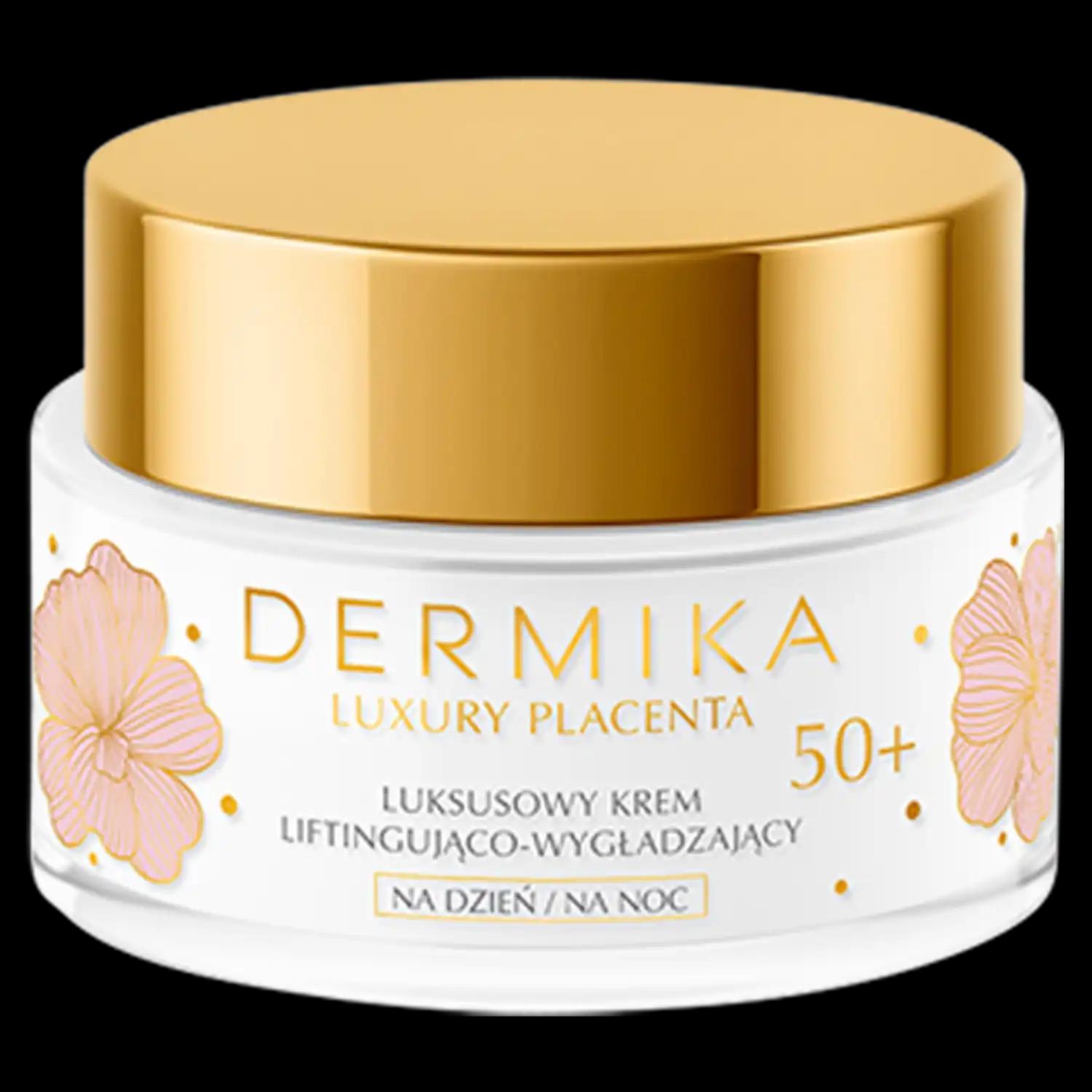 Dermika Luxury Placenta wygładzający krem do twarzy 50+, 50 ml