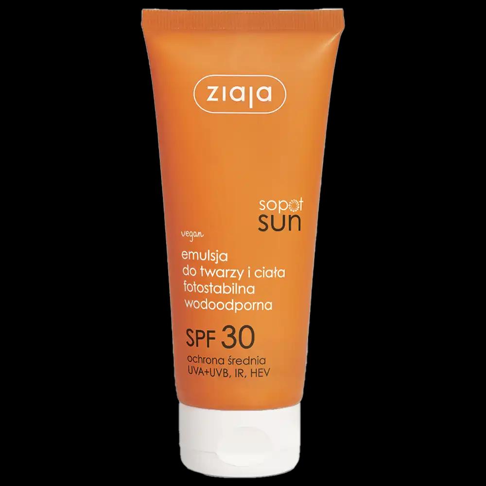 Ziaja Sopot Sun ochronna emulsja z filtrem SPF30 do twarzy i ciała, 100 ml