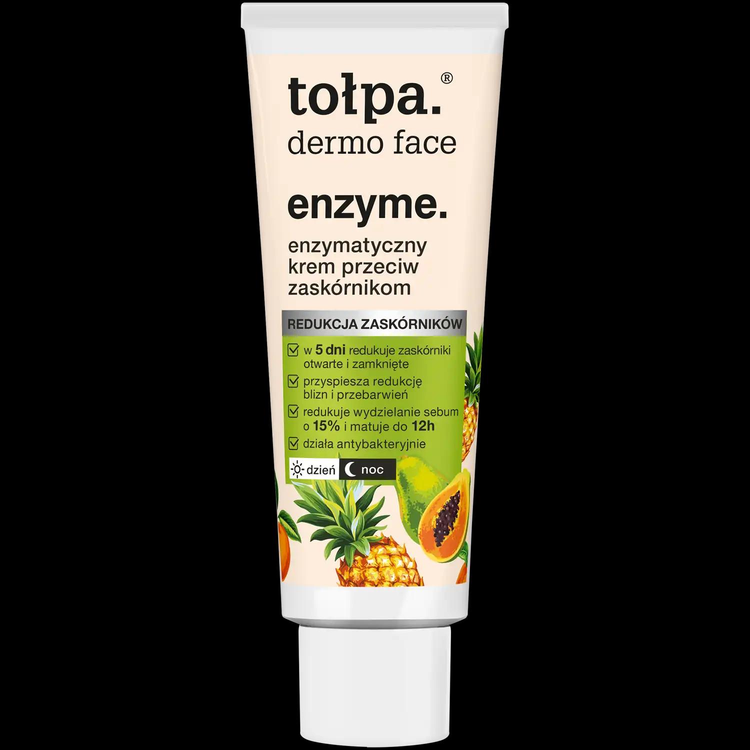 Tolpa Dermo Face Enzyme krem przeciw zaskórnikom do twarzy, 40 ml