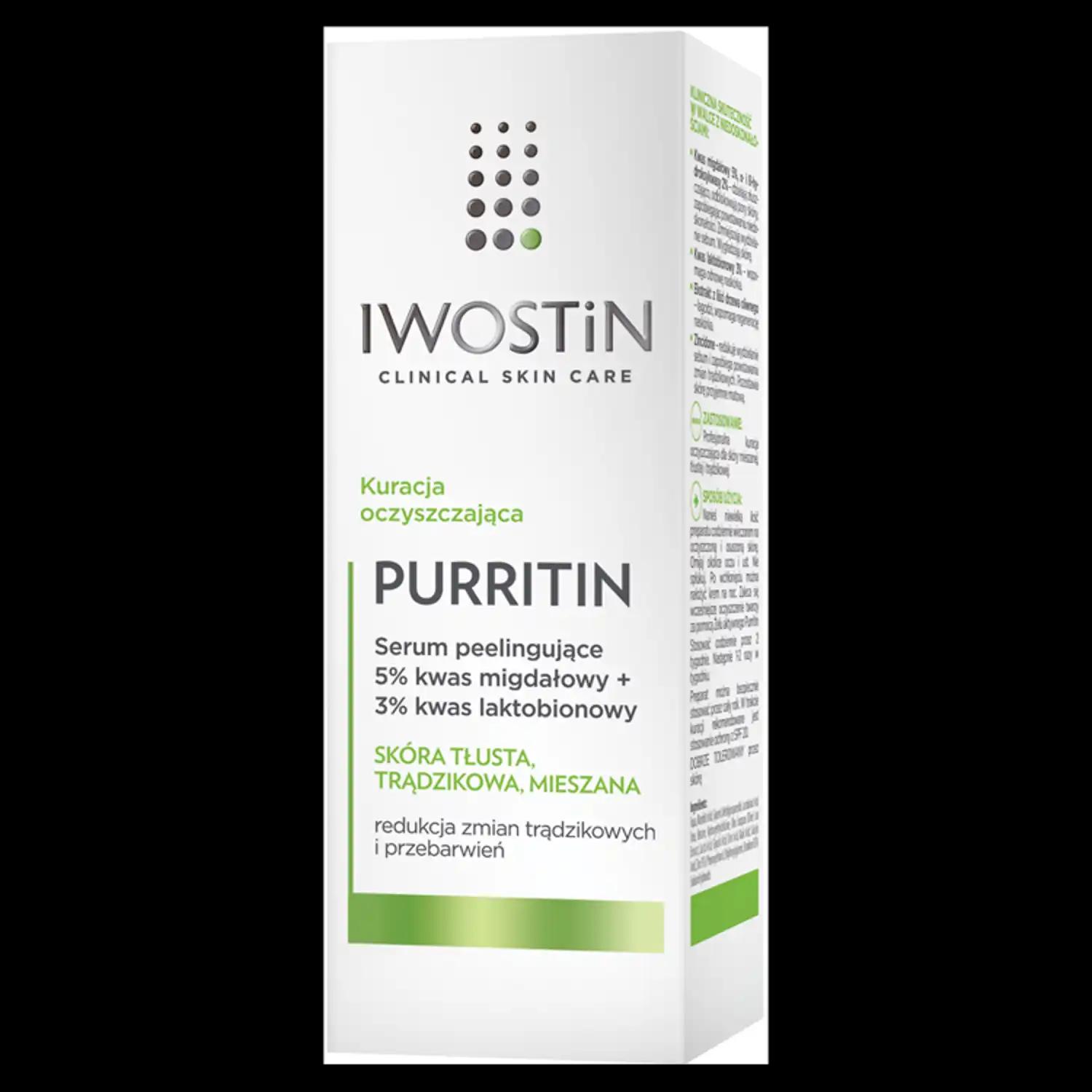 Iwostin Estetic serum peelingujące z 5% kwasem migdałowym do twarzy, 30 ml