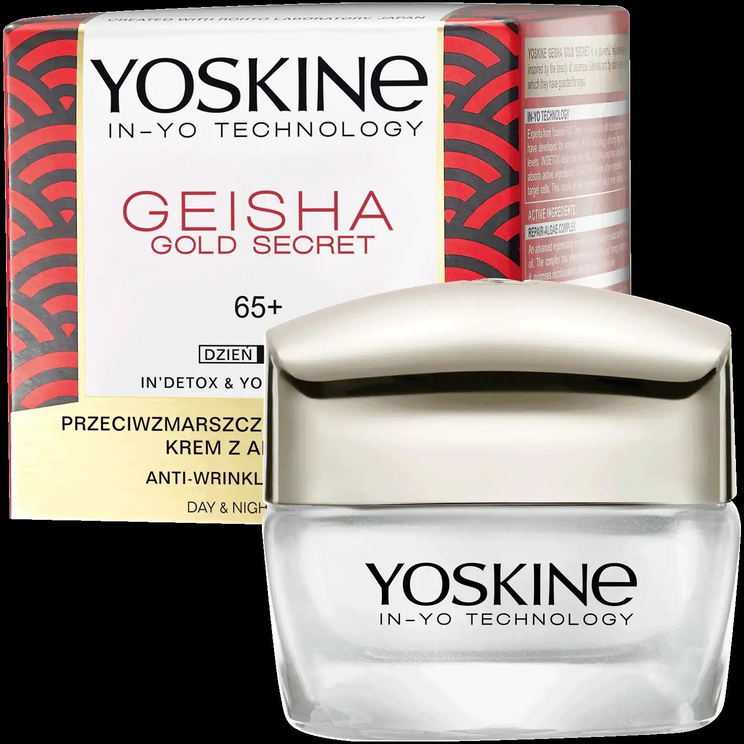 Yoskine Geisha Gold Secret krem do twarzy na dzień i noc 65+, 50 ml