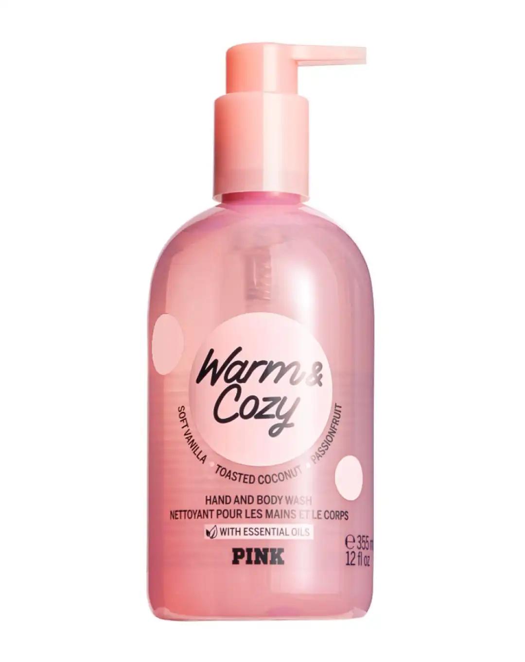 Victoria's Secret PINK WARM&COZY HAND AND BODY WASH гель для миття рук та тіла • SOFT VANILLA, TOASTED COCONUT, PASSION FRUIT 355ml