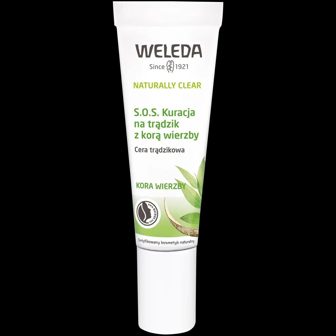 Weleda Naturally Clear kuracja przeciwtrądzikowa z korą wierzby do twarzy, 10 ml