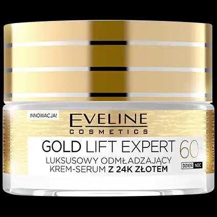 Eveline Cosmetics Gold Lift Expert odmładzający krem-serum do twarzy na dzień i noc 60+, 50 ml